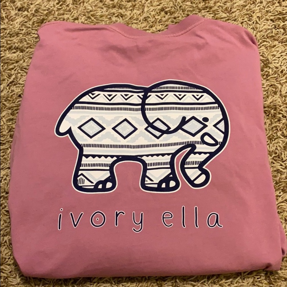 Magenta long sleeve ivory ella shirt